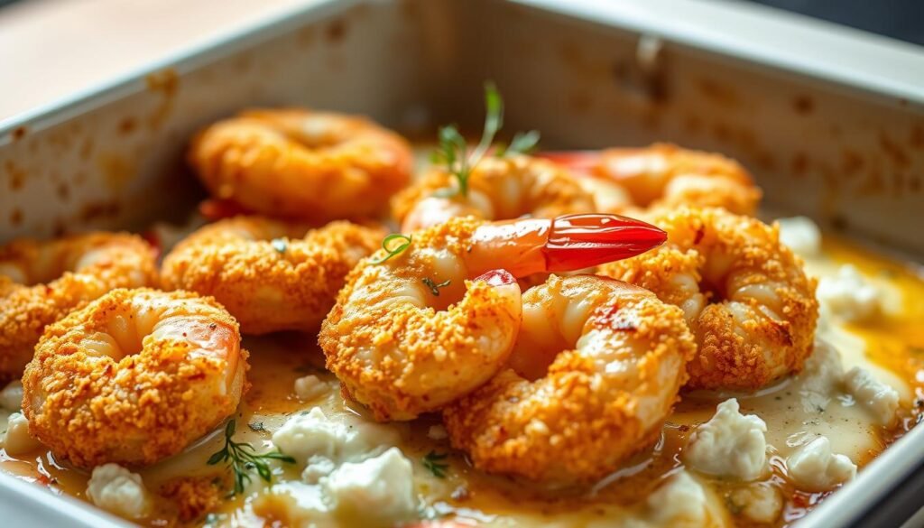 Panko Shrimp Feta Bake
