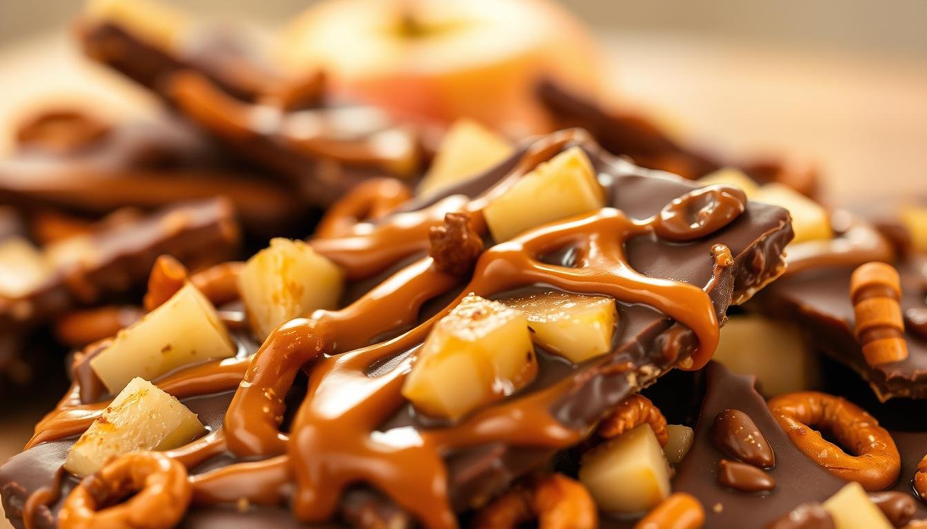 Caramel Apple Chocolate Pretzel Bark: 4-Ingredient Easy Dessert Recipe