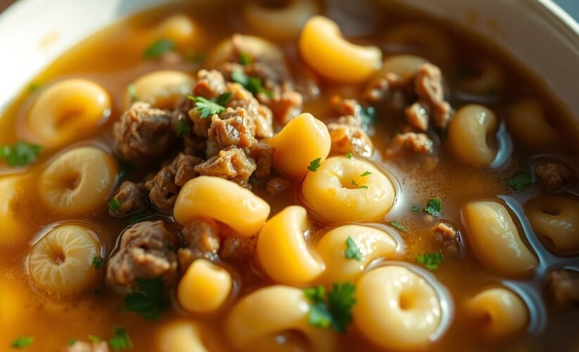 Easy Ground Beef Macaroni Soup – A Delicious Homemade Recipe