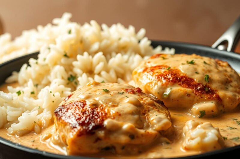 Creamy Smothered Chicken and Rice