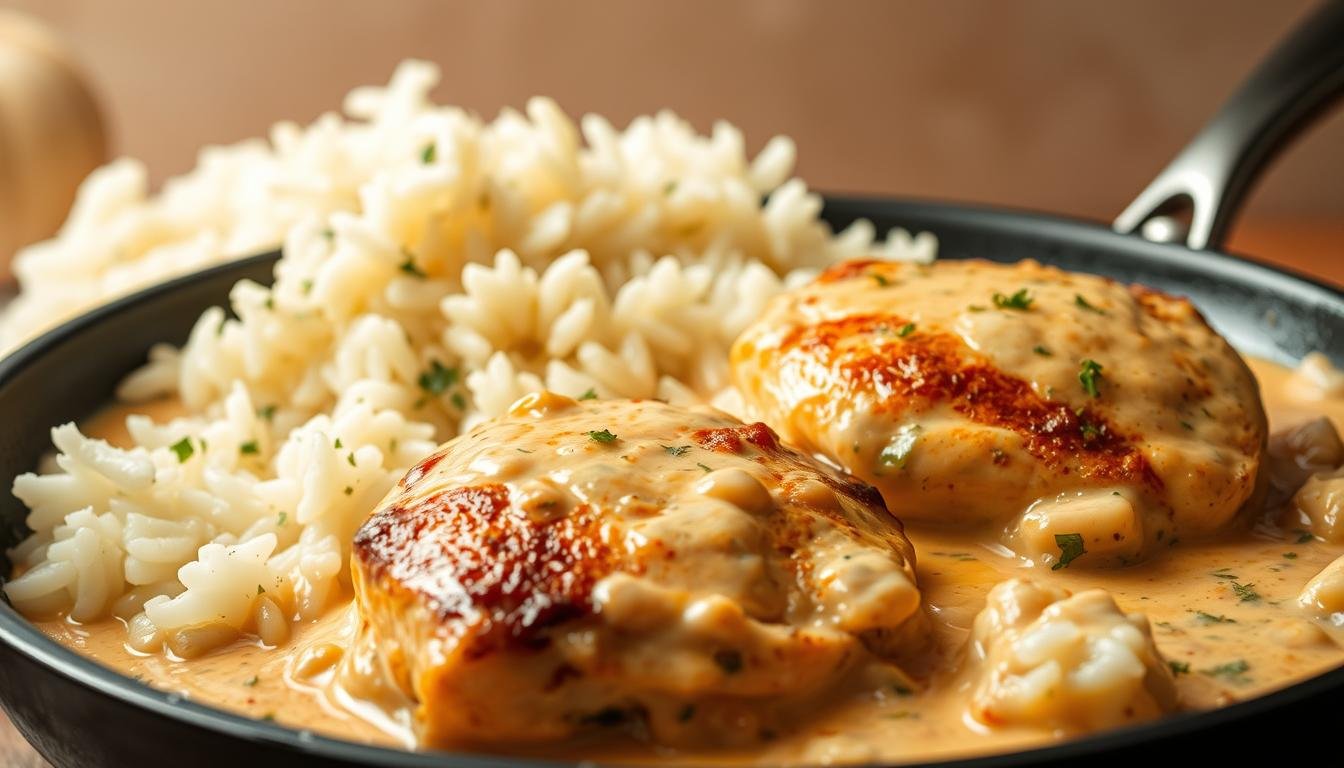 Creamy Smothered Chicken and Rice